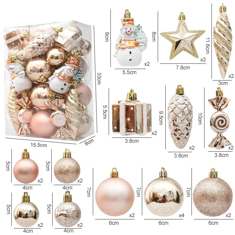 Conjunto de Decorações para Árvore de Natal Loja InovaStock