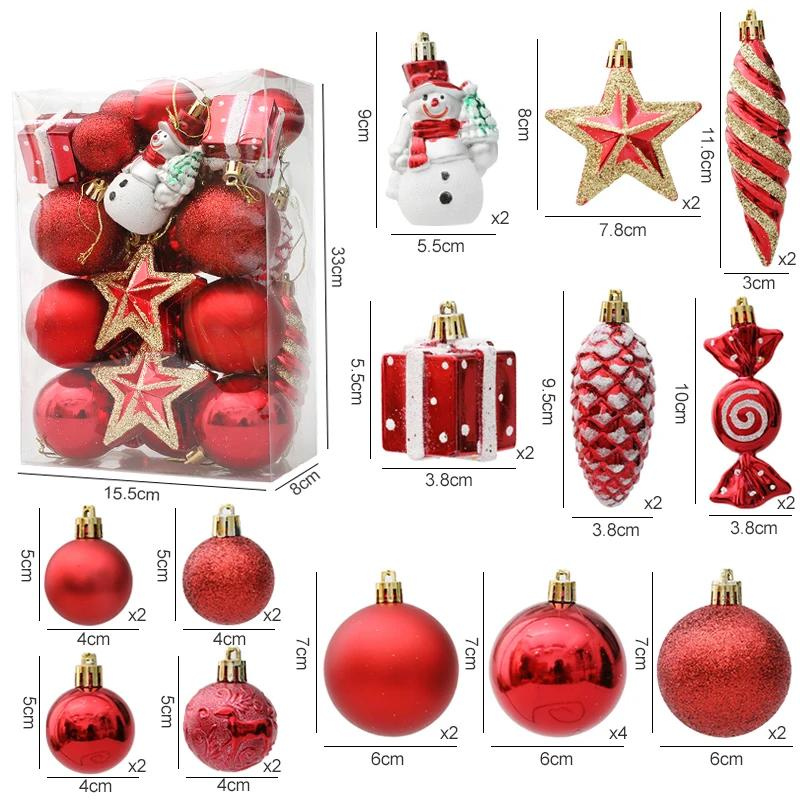 Conjunto de Decorações para Árvore de Natal Loja InovaStock
