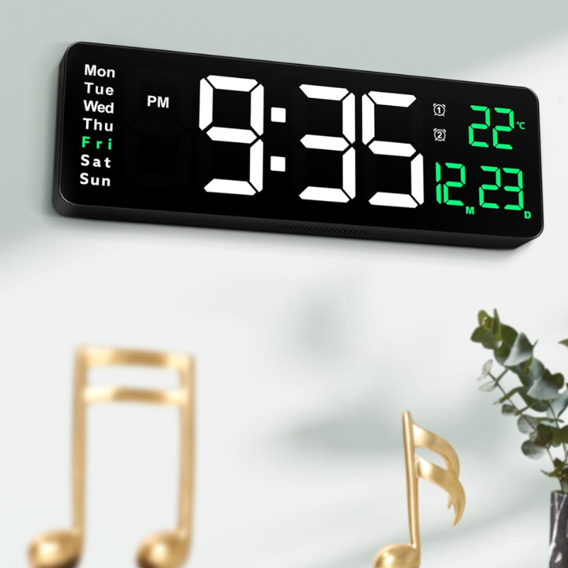 Relógio de Parede Digital com Controle Remoto Loja InovaStock
